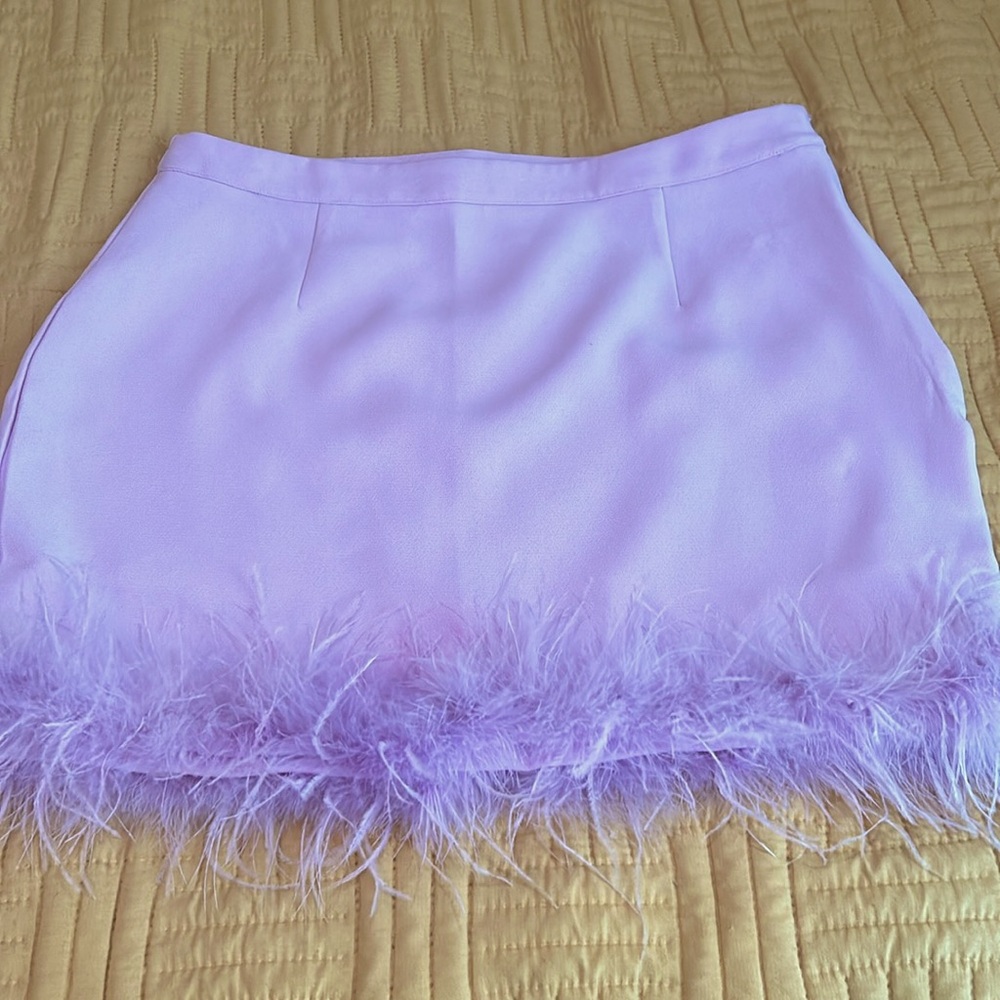 Purple feather skirt